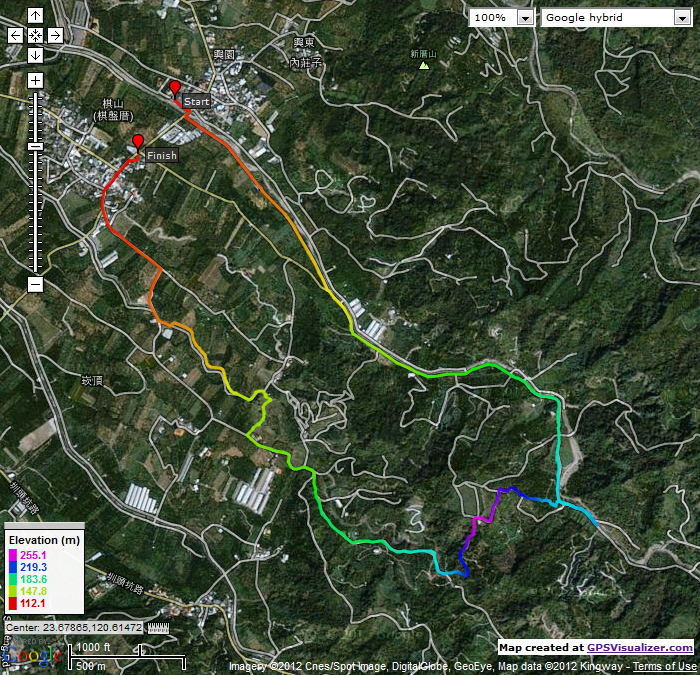 GPS Map of Trail